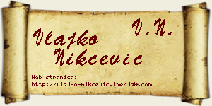 Vlajko Nikčević vizit kartica